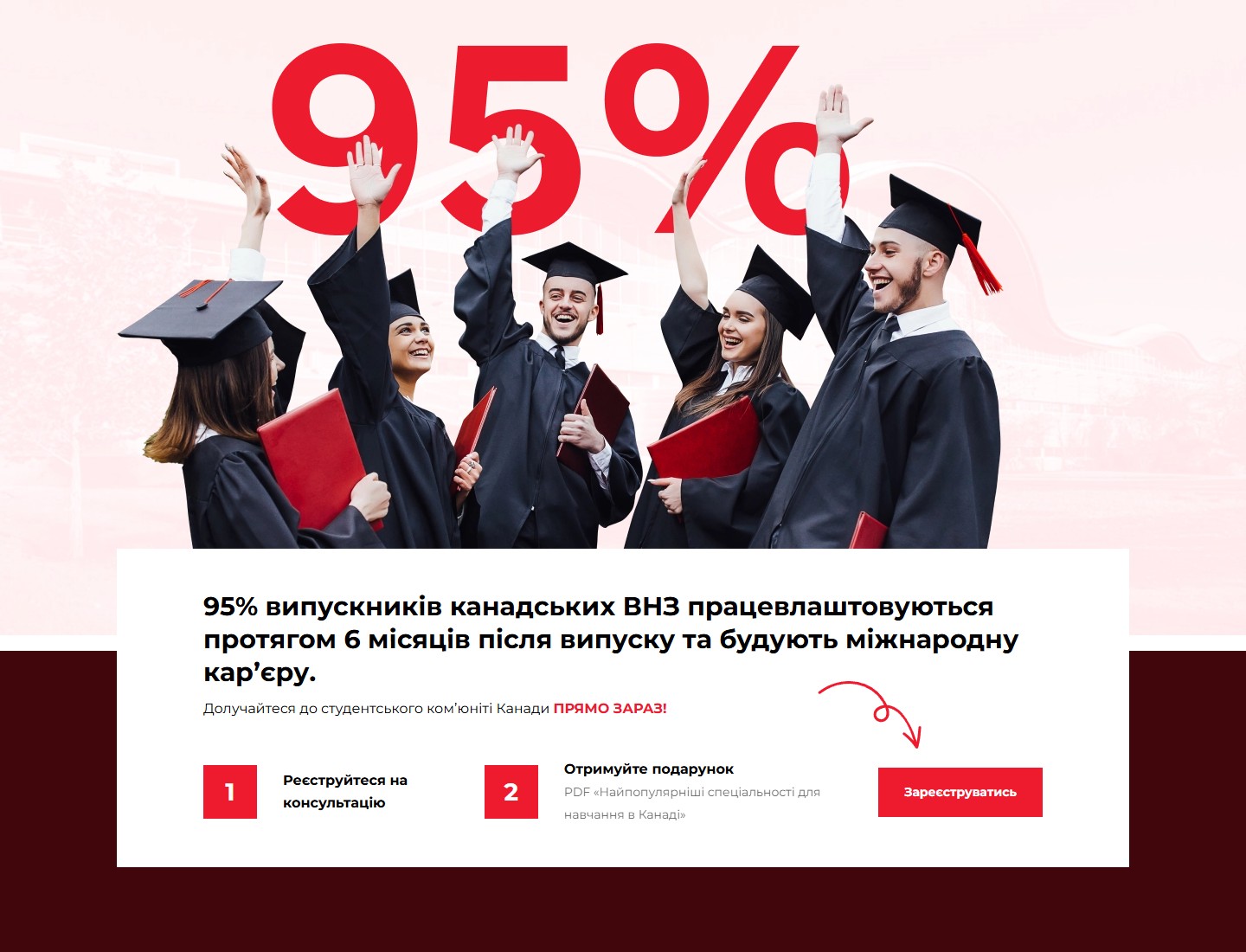 Фінальний CTA блок з 95%