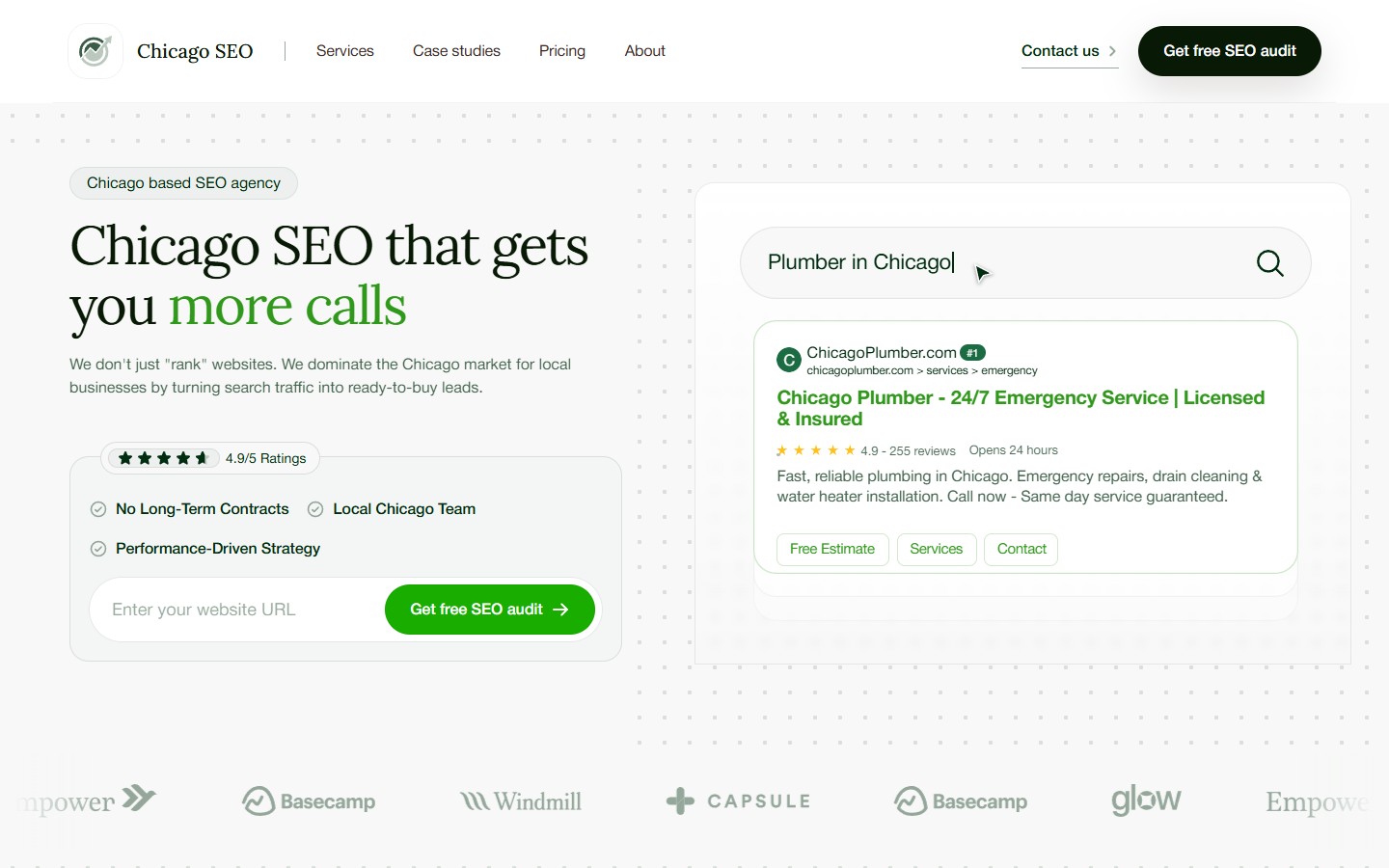 Chicago SEO — лендинг локальної SEO-агенції в Чикаго