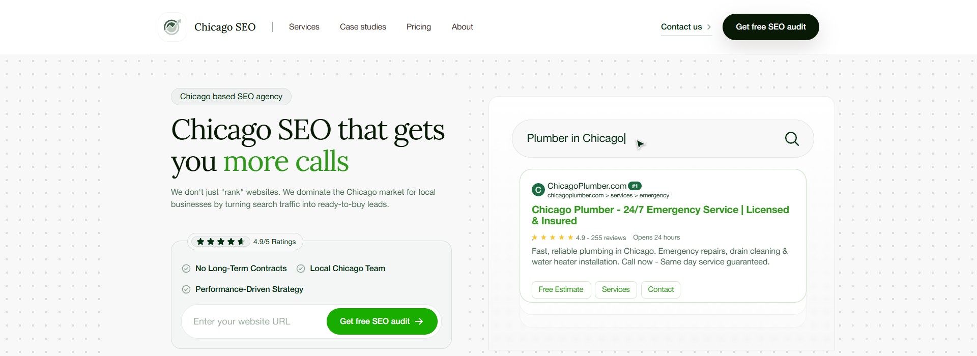 Chicago SEO — лендинг локальної SEO-агенції в Чикаго