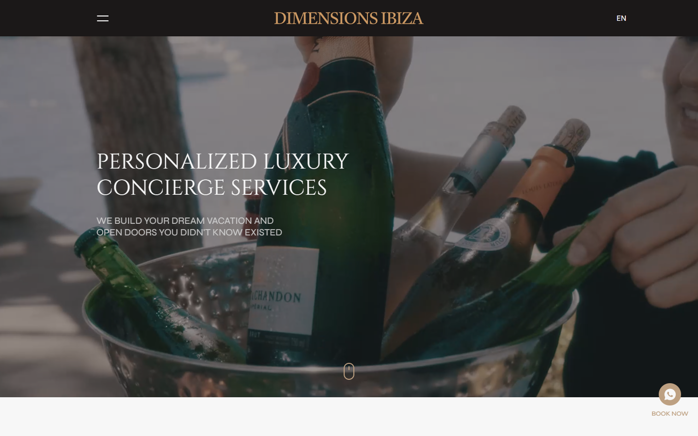 Dimensions Ibiza — luxury concierge платформа з каталогом вілл, яхт і приватних подій