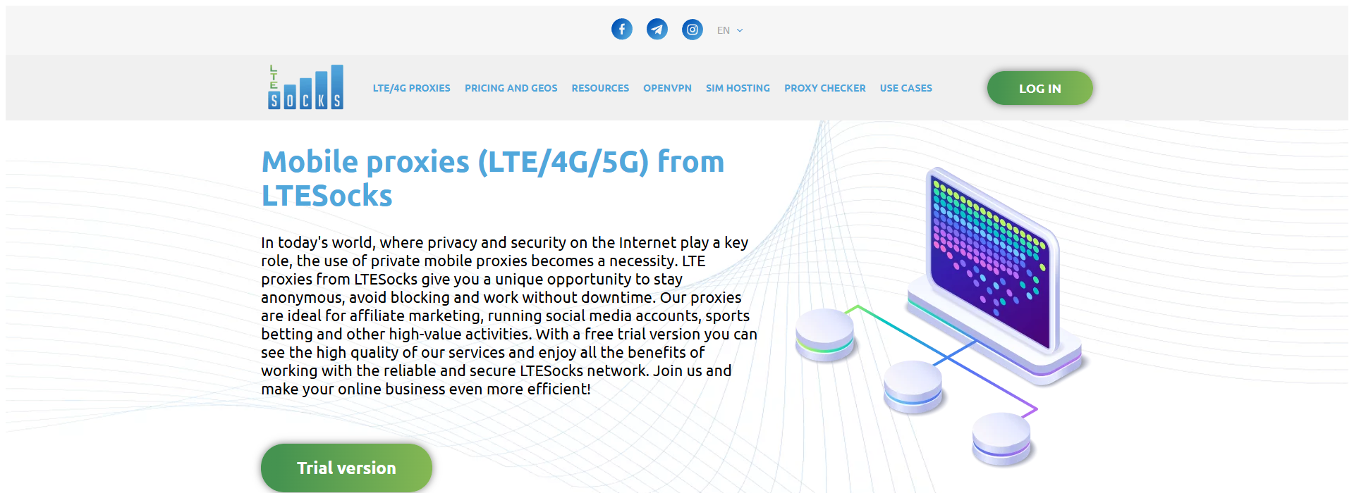 LTESocks — мобільні проксі LTE/4G/5G