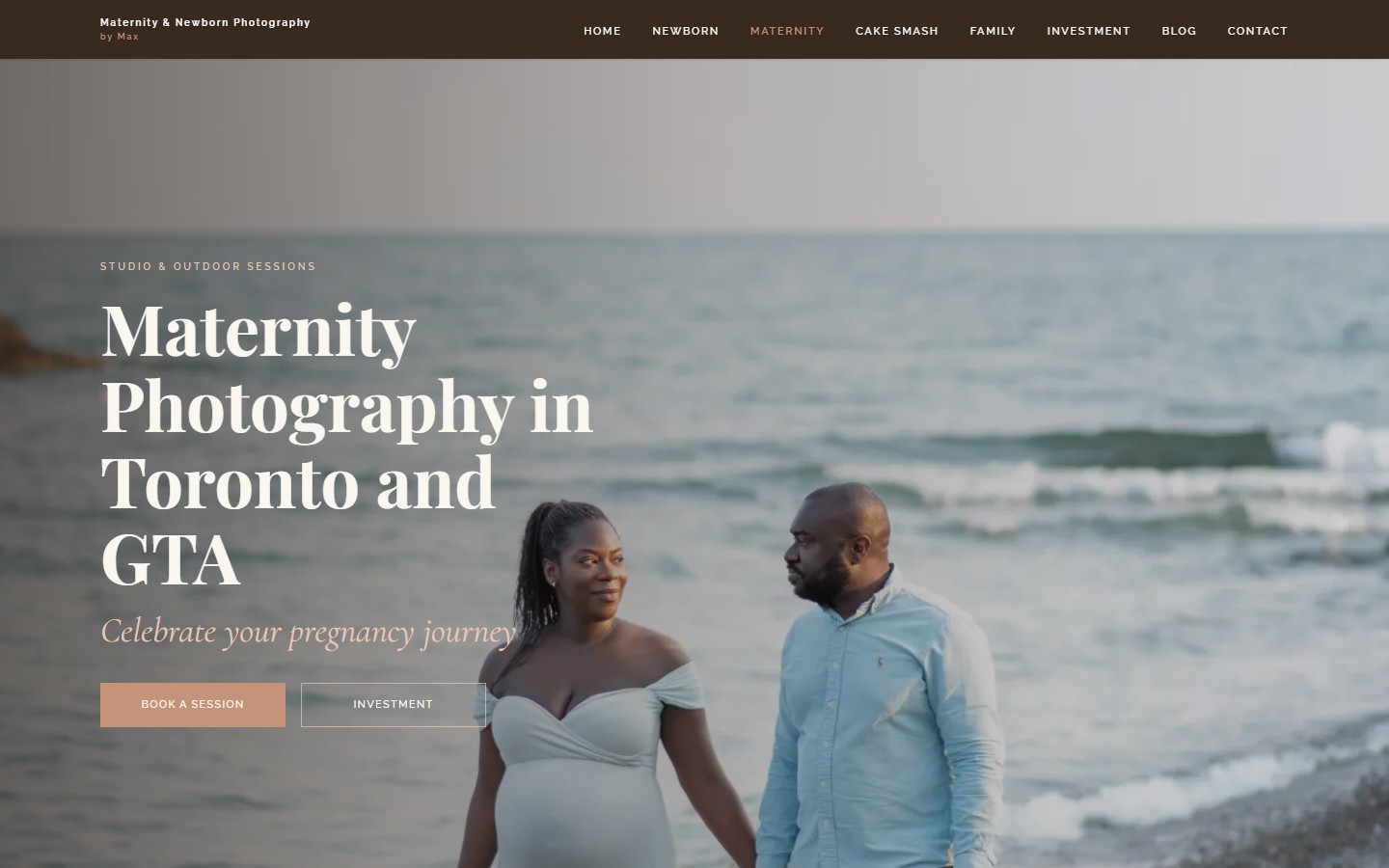 Landing Maternity Photography in Toronto — hero сторінки