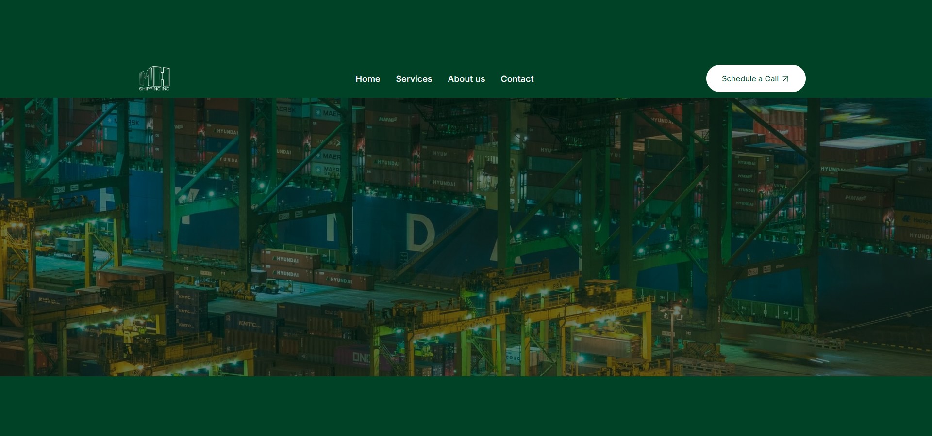 MH Shipping Inc — промо-сайт логістичної компанії з Чикаго