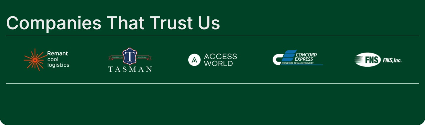 Маркіза «Companies That Trust Us» — 21 логотип партнерів