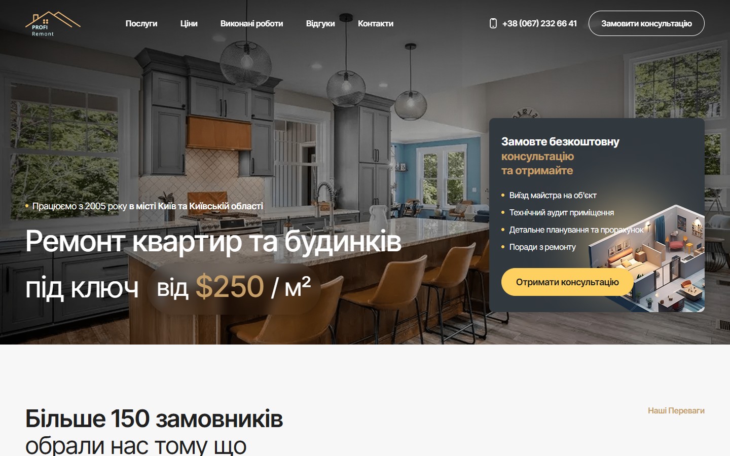 Profi Remont — ремонт квартир та будинків під ключ у Києві
