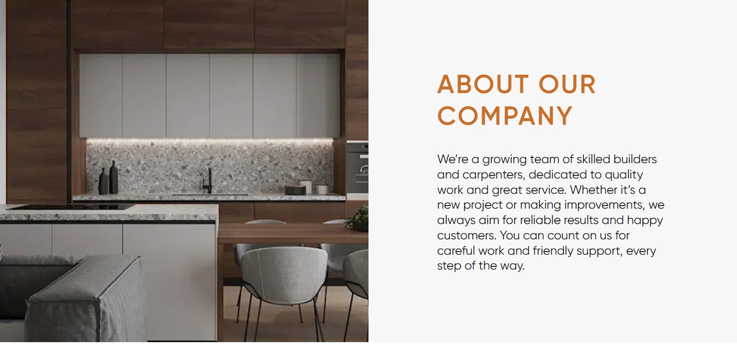About our company — кухня з мармуровою столешнею