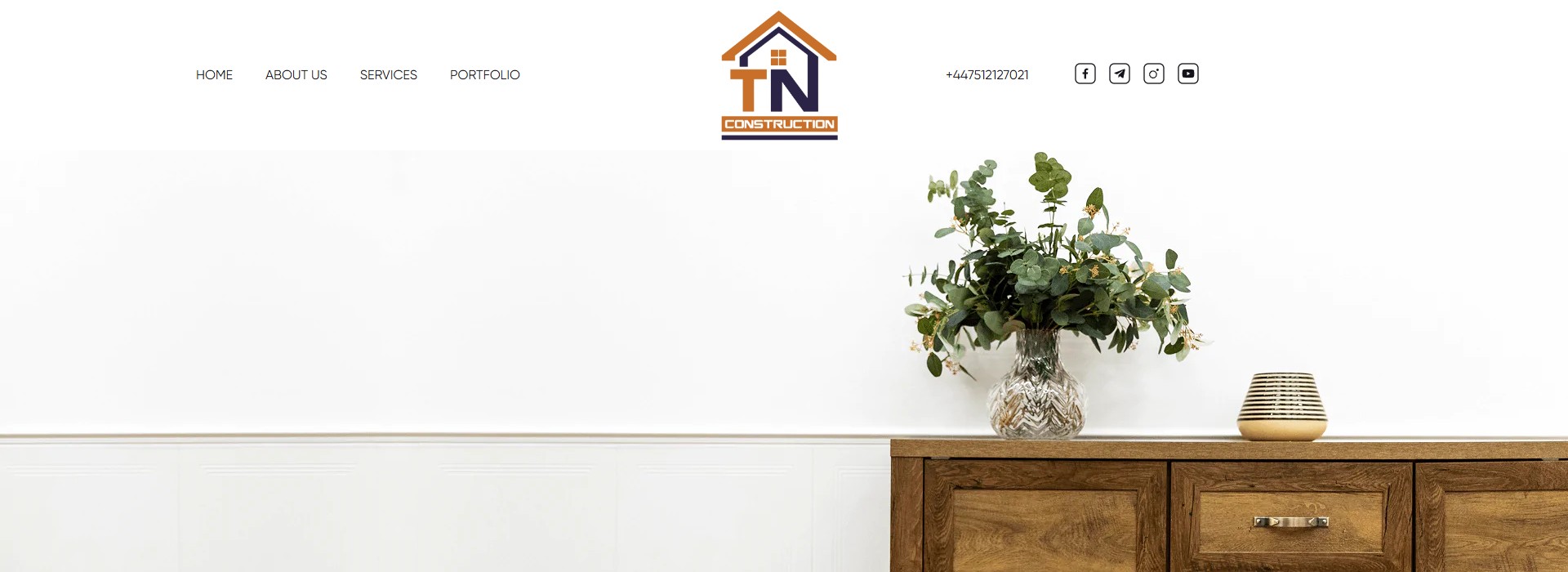 TN Construction — carpentry & joinery one-pager з Лондона