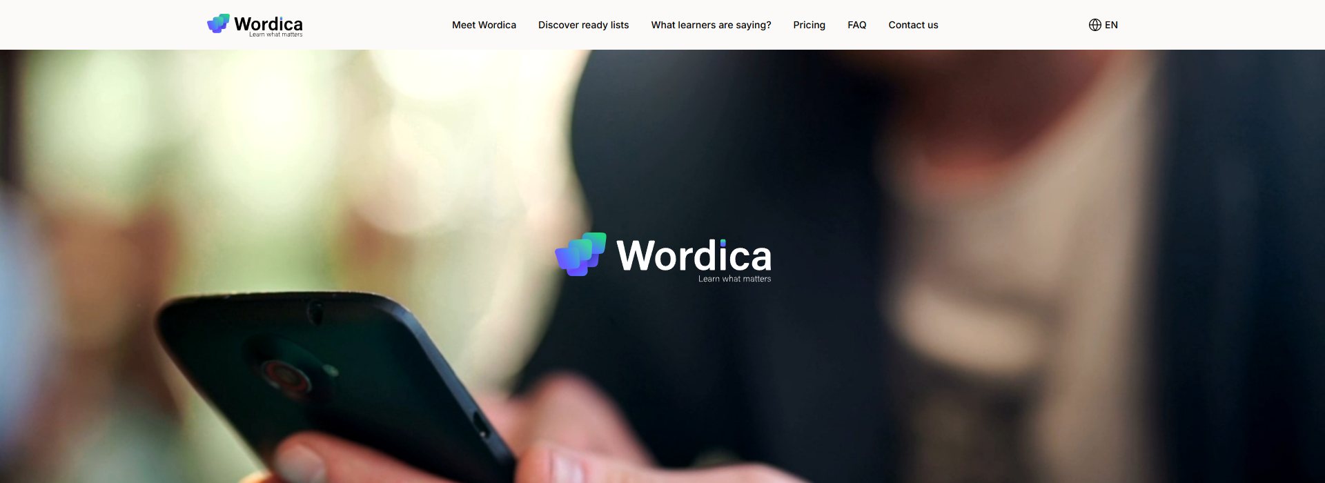 Wordica — EdTech-лендинг Telegram-бота для вивчення лексики