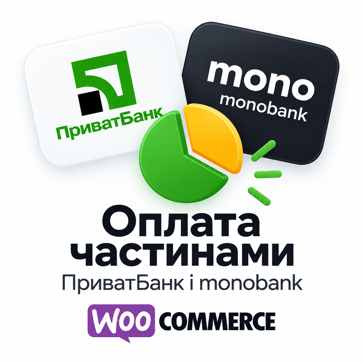 Оплата частинами ПриватБанк, monobank і A-Bank для WooCommerce