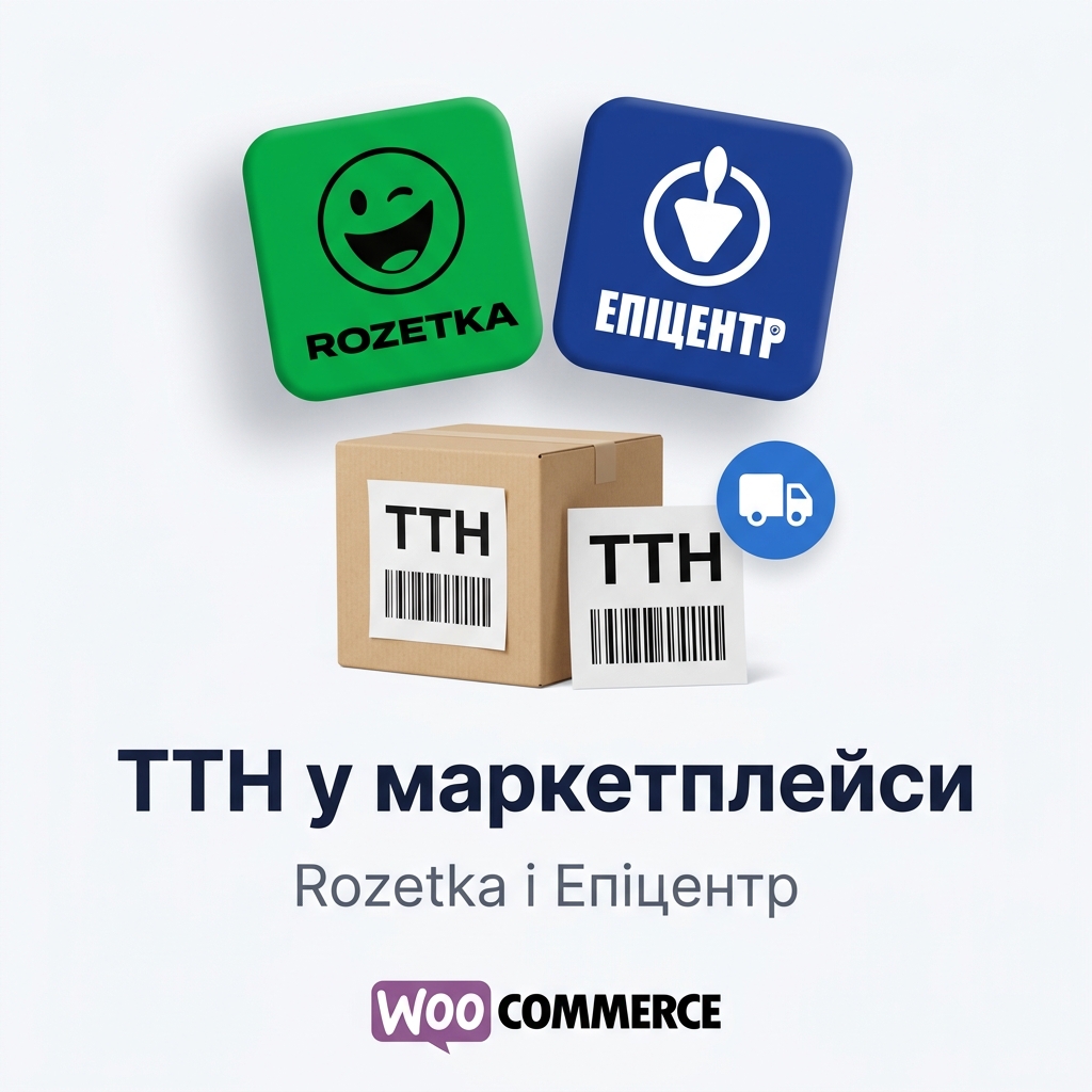 ТТН у маркетплейси Rozetka і Епіцентр для WooCommerce