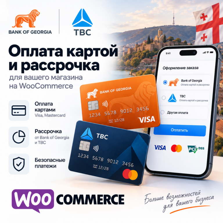 Bank of Georgia and TBC for WooCommerce — card payments and installments