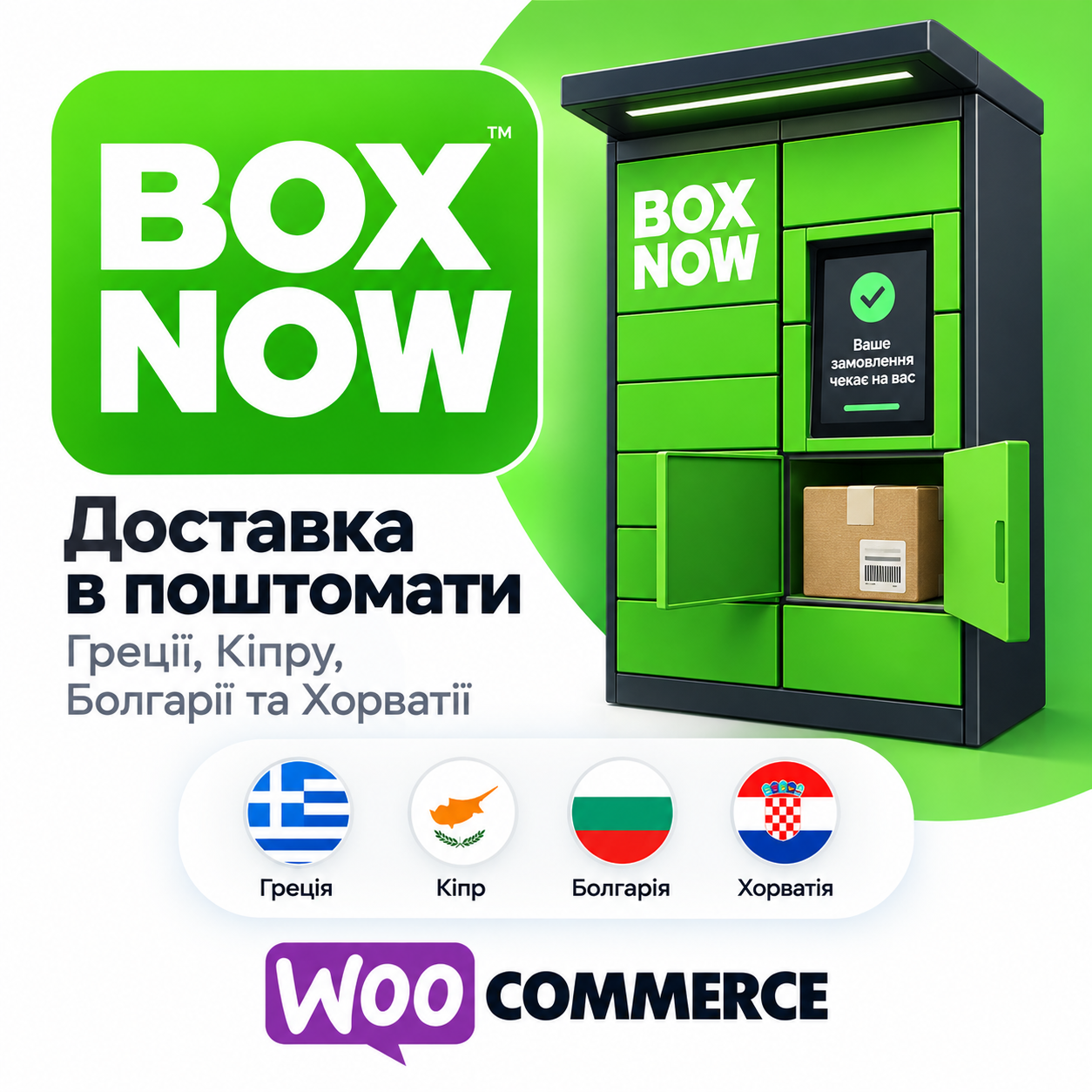 BOX NOW для WooCommerce — доставка в почтоматы Греции, Кипра, Болгарии и Хорватии