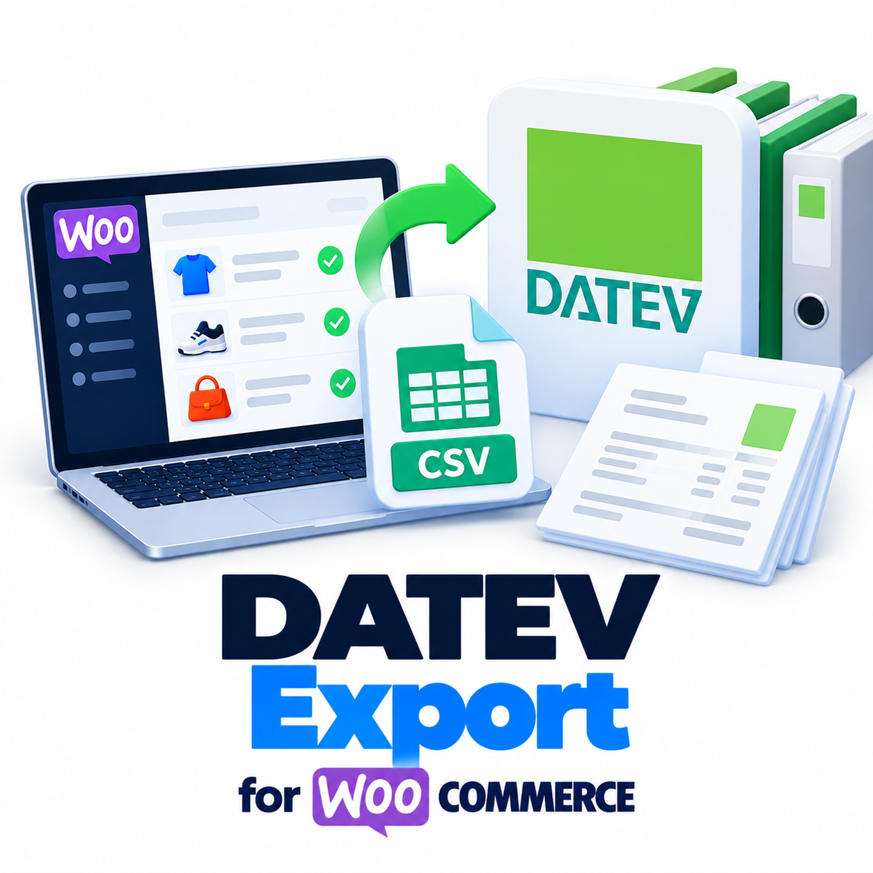 DATEV Export для WooCommerce — Buchungsstapel из заказов и возвратов для налогового консультанта