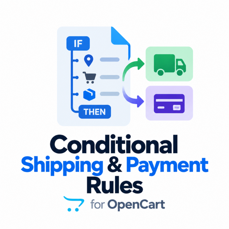 Conditional Shipping & Payment Rules for OpenCart — show shipping and payment methods by condition