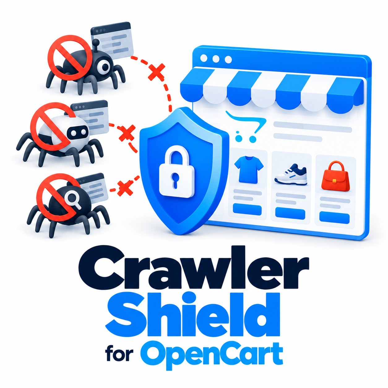 Crawler Shield для OpenCart — защита каталога от ИИ-краулеров, meta-externalagent и парсеров фильтров