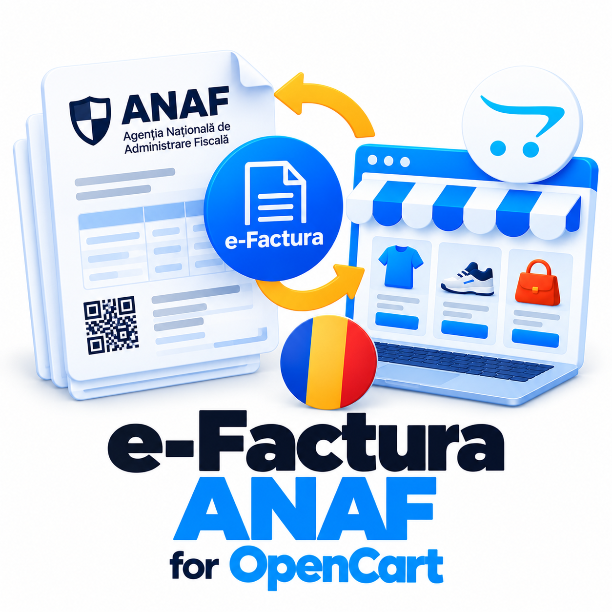 e-Factura ANAF для OpenCart — е-счета RO e-Factura в ANAF (SPV) прямо из заказов