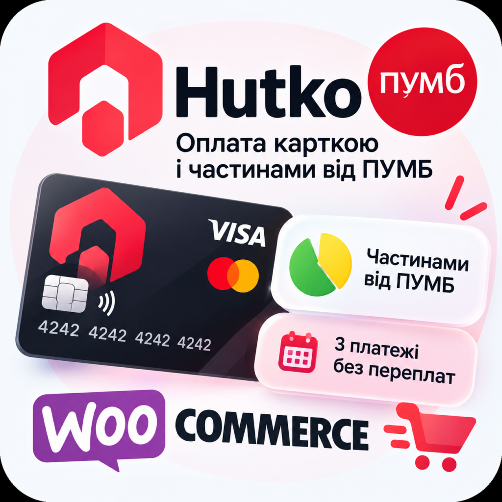 Hutko з оплатою частинами ПУМБ для WooCommerce