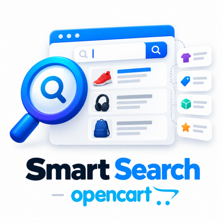 Smart Search for OpenCart — product search with typos, codes and live suggestions