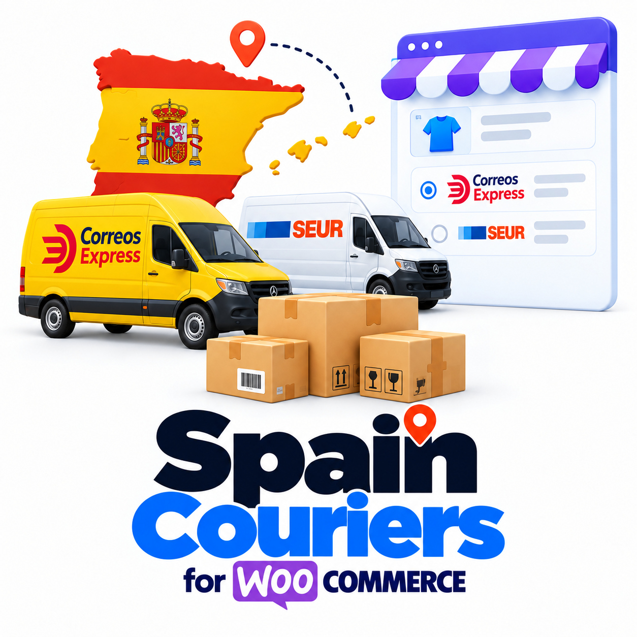 Spain Couriers для WooCommerce — SEUR и Correos Express: доставка на адрес, в пункт выдачи и в локер