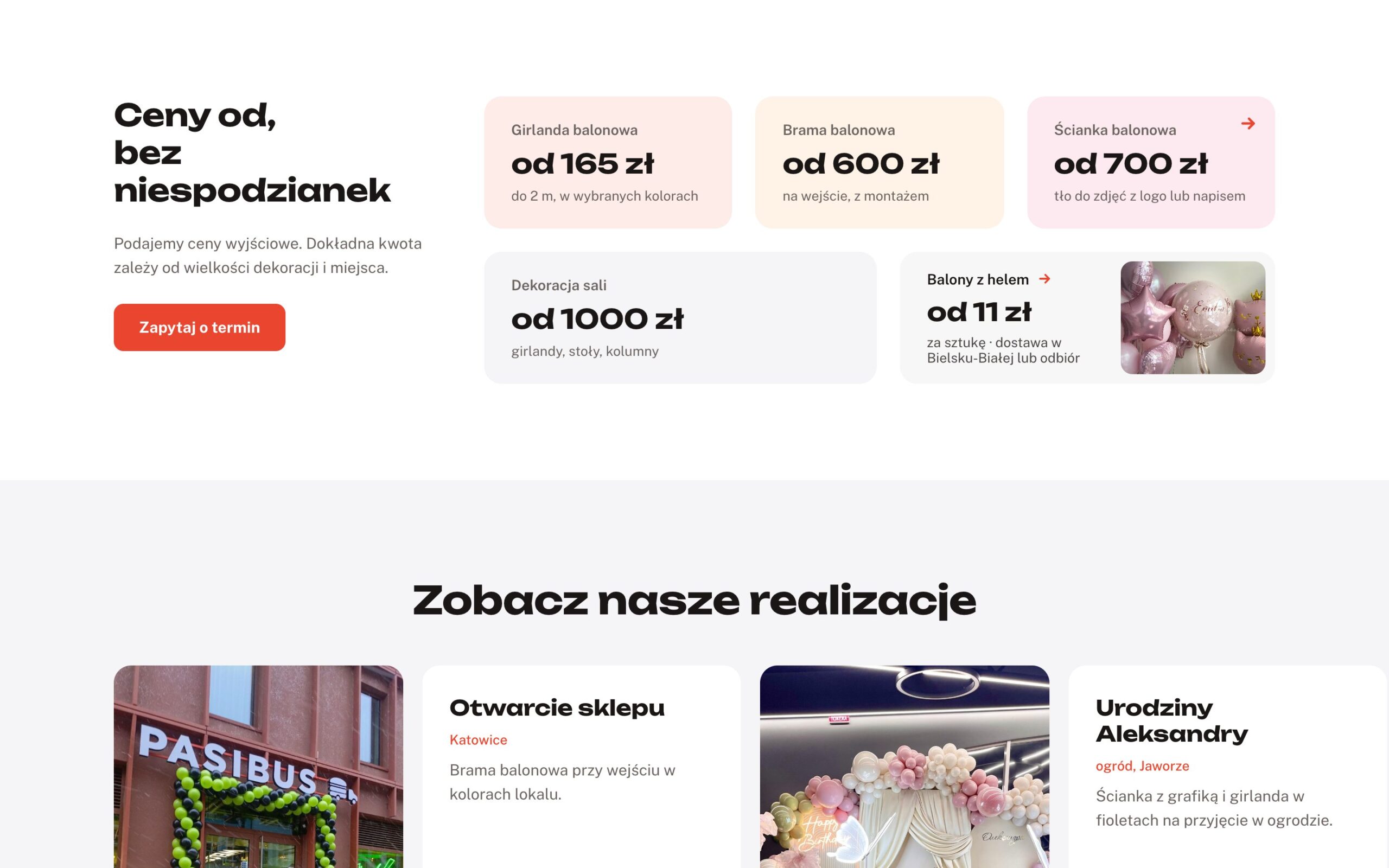 Блок «Ceny od, bez niespodzianek»