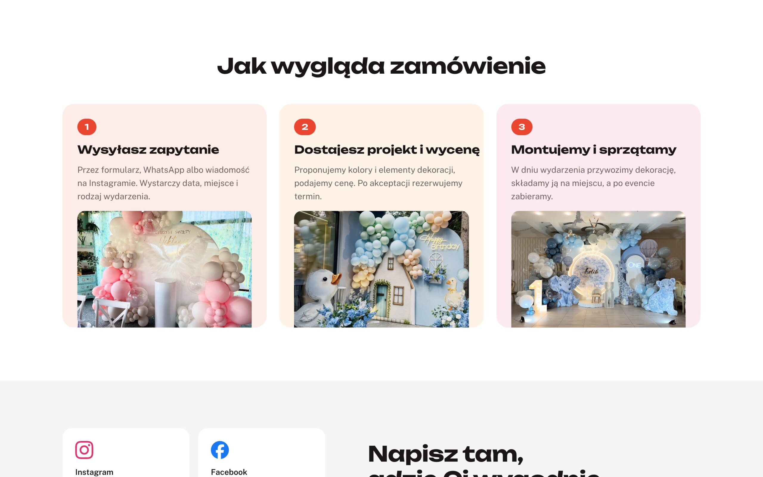 Блок «Jak wygląda zamówienie»