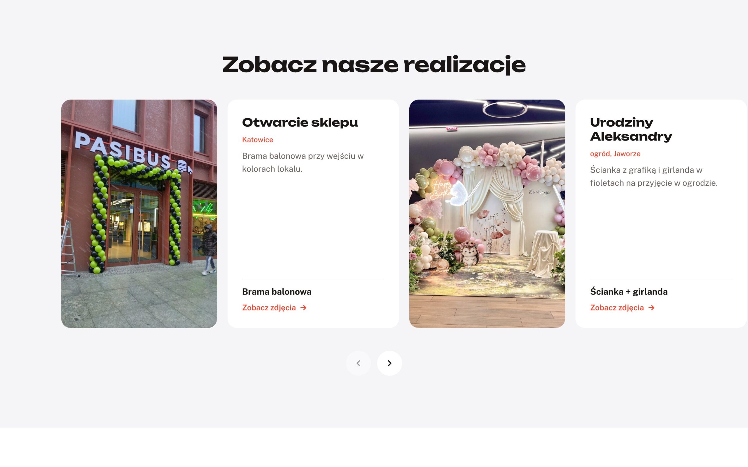 Блок «Zobacz nasze realizacje»