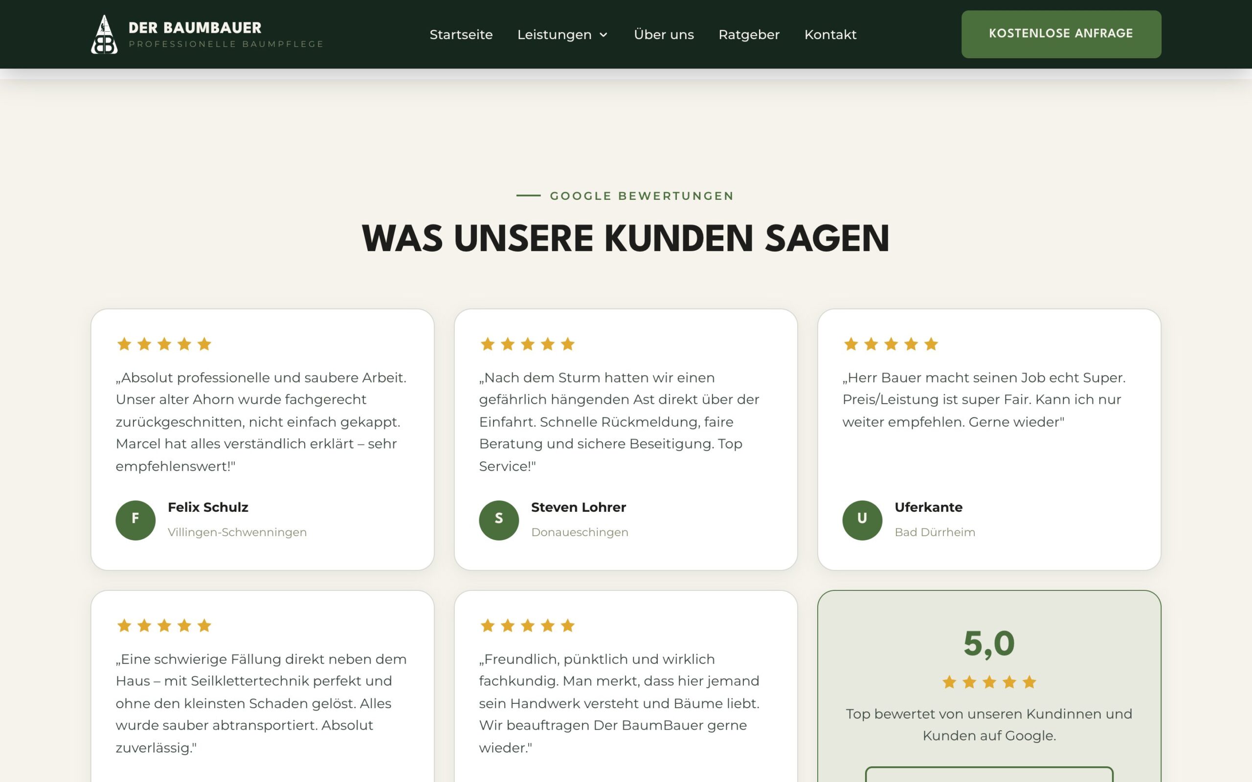 Der BaumBauer client reviews
