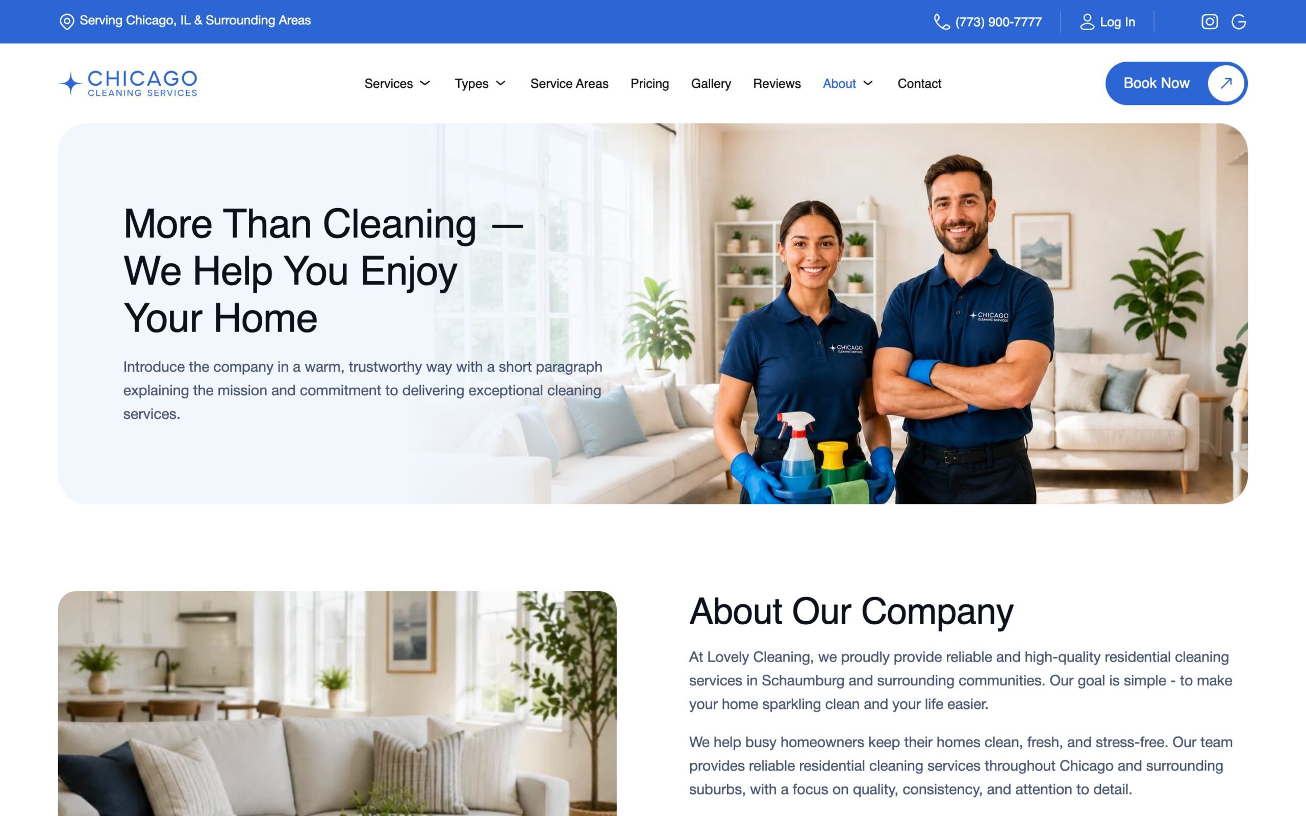 About Us page