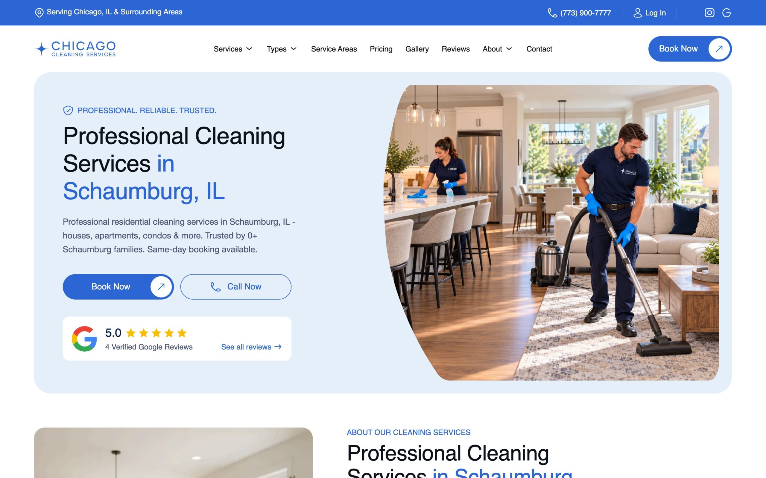 Professional Cleaning Services in Schaumburg city page