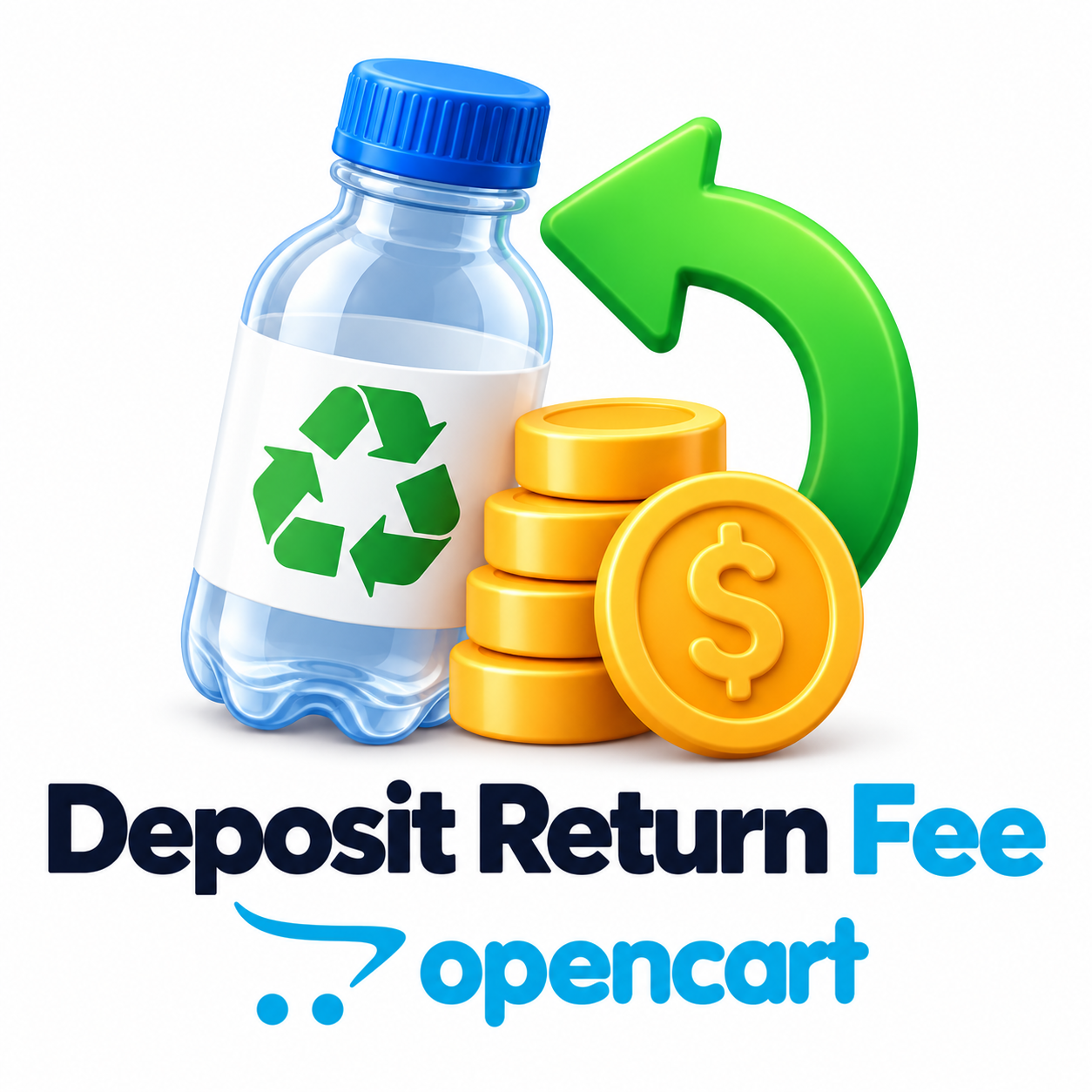 Deposit Return Fee для OpenCart — кауція за тару (kaucja, SGR, Pfand) окремим рядком замовлення