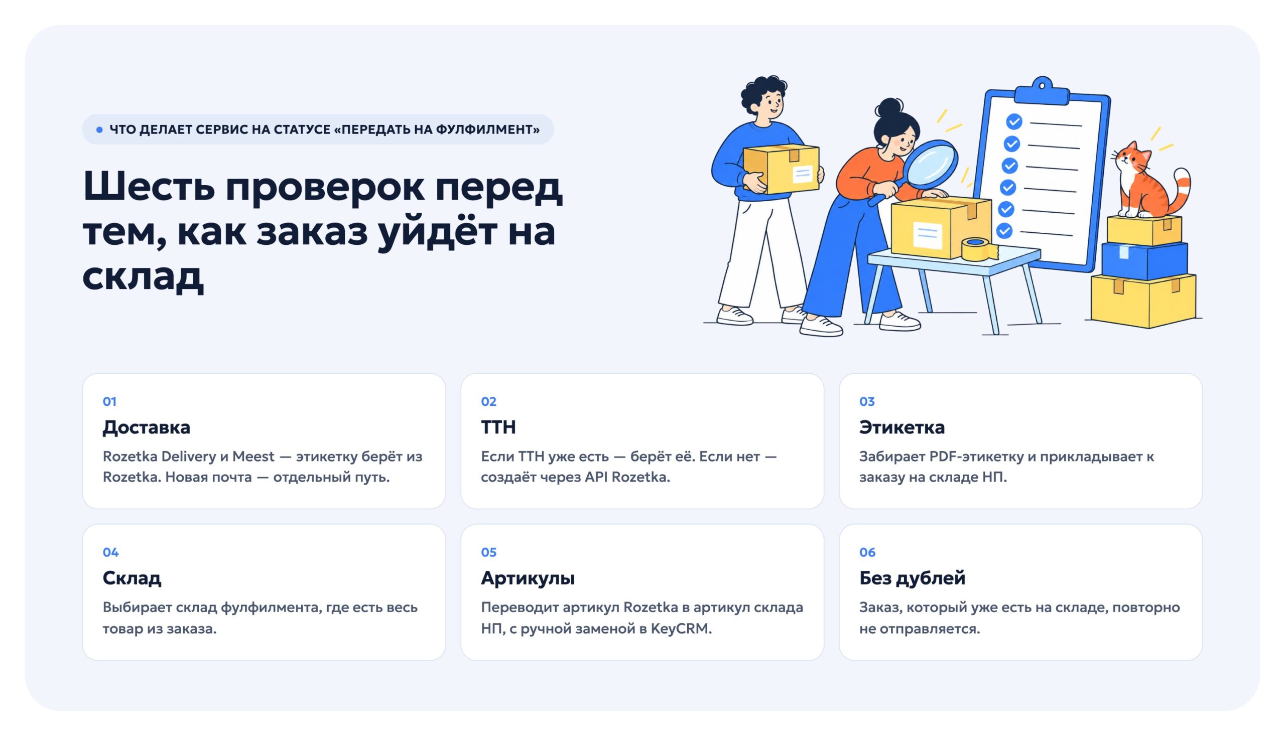Шесть проверок сервиса перед передачей заказа на склад