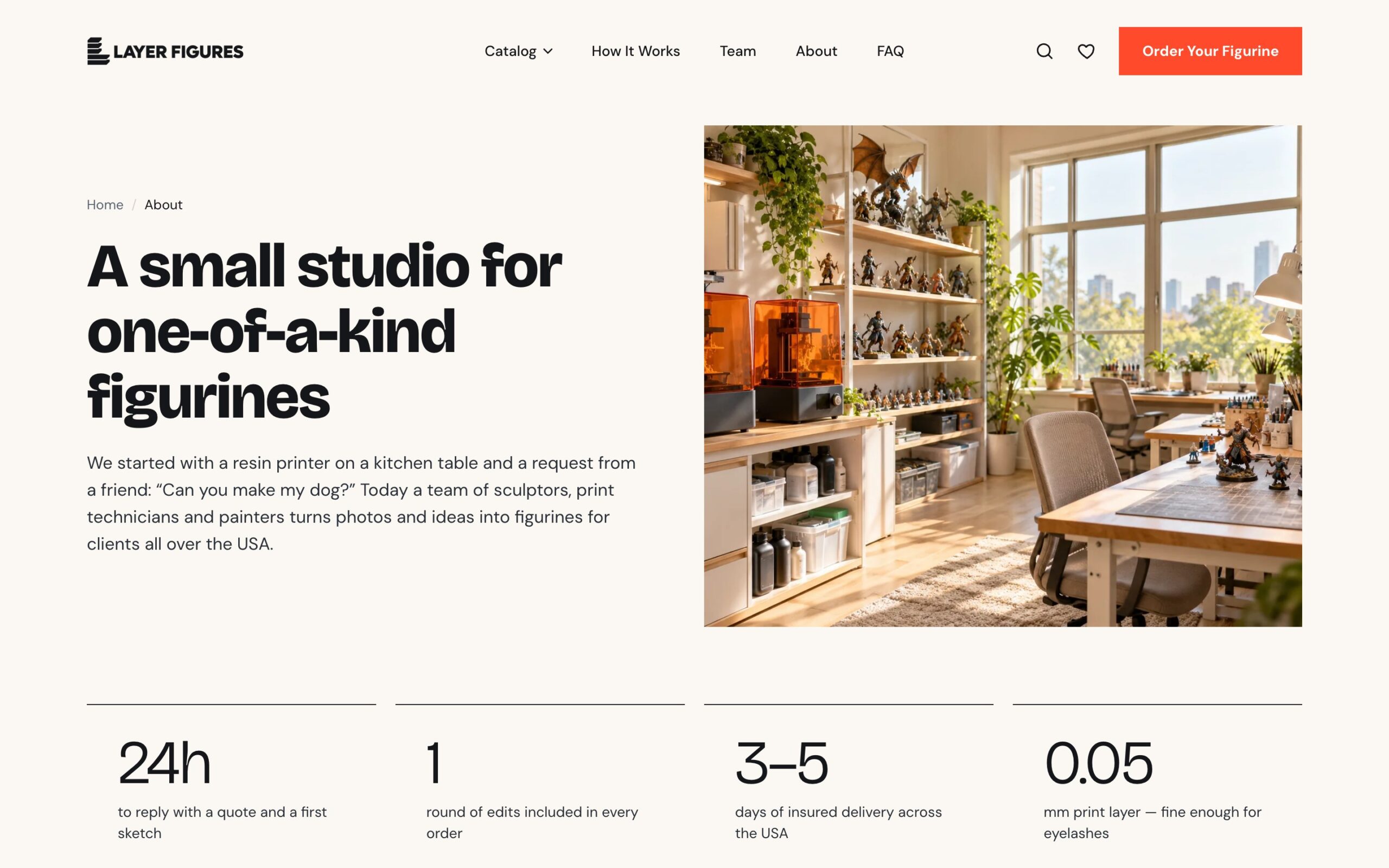 Сторінка «A small studio for one-of-a-kind figurines»