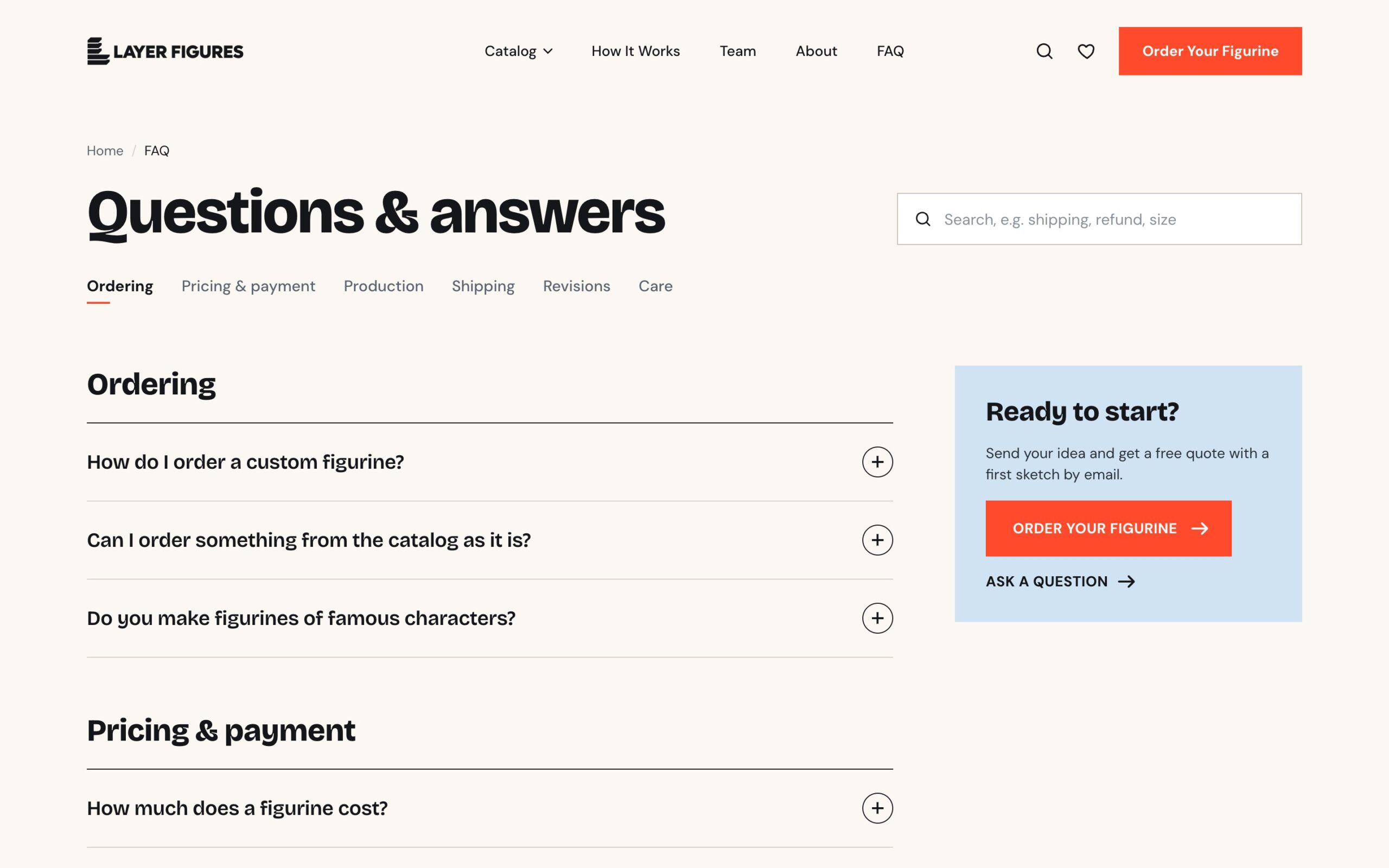 Сторінка «Questions & answers»
