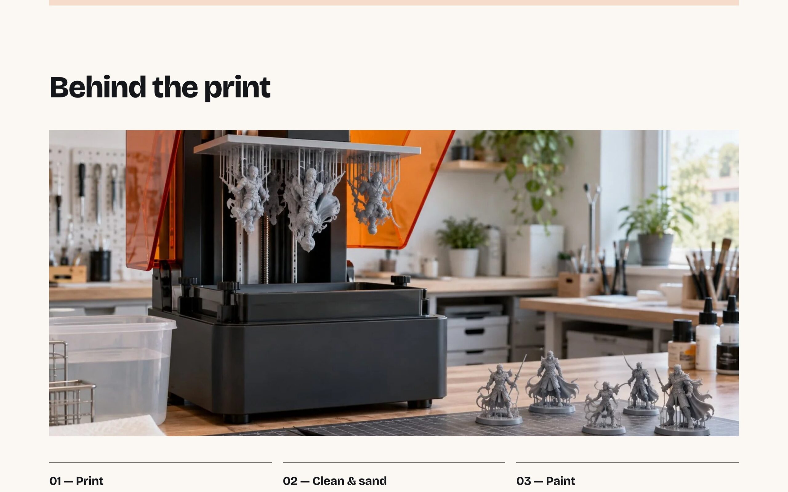 Блок «Behind the print»