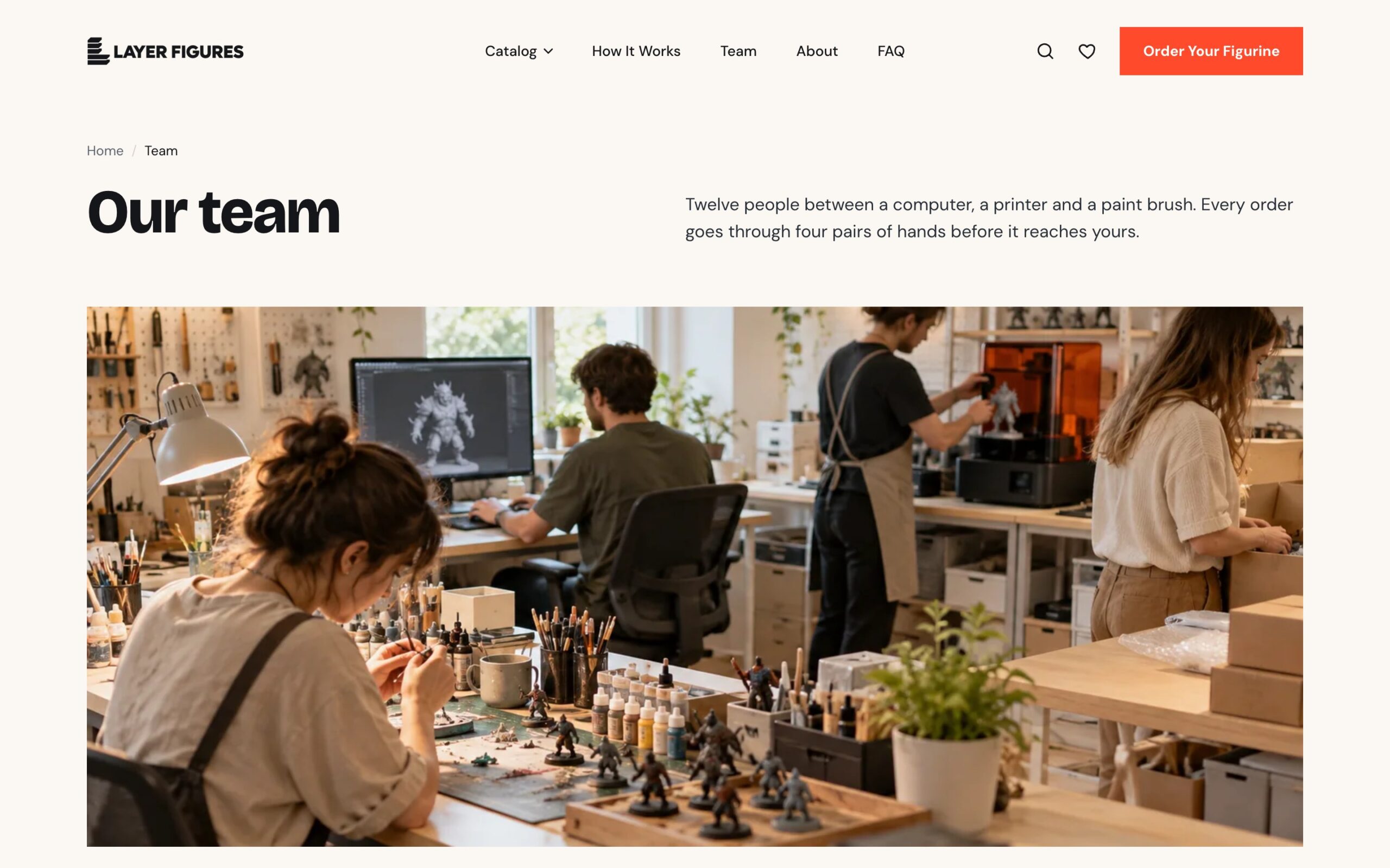 Сторінка «Our team»
