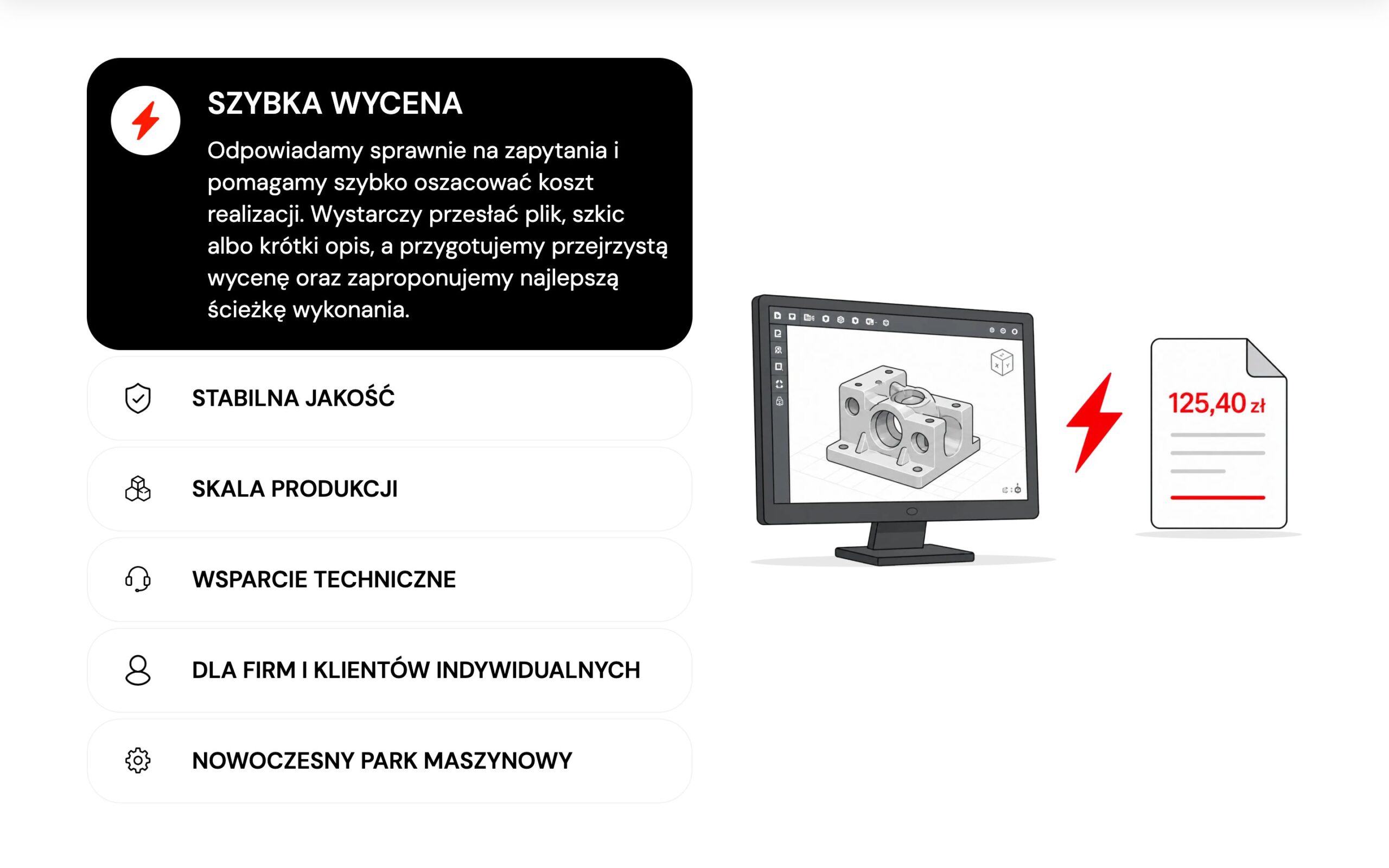 3D Print Expert advantages — Szybka wycena