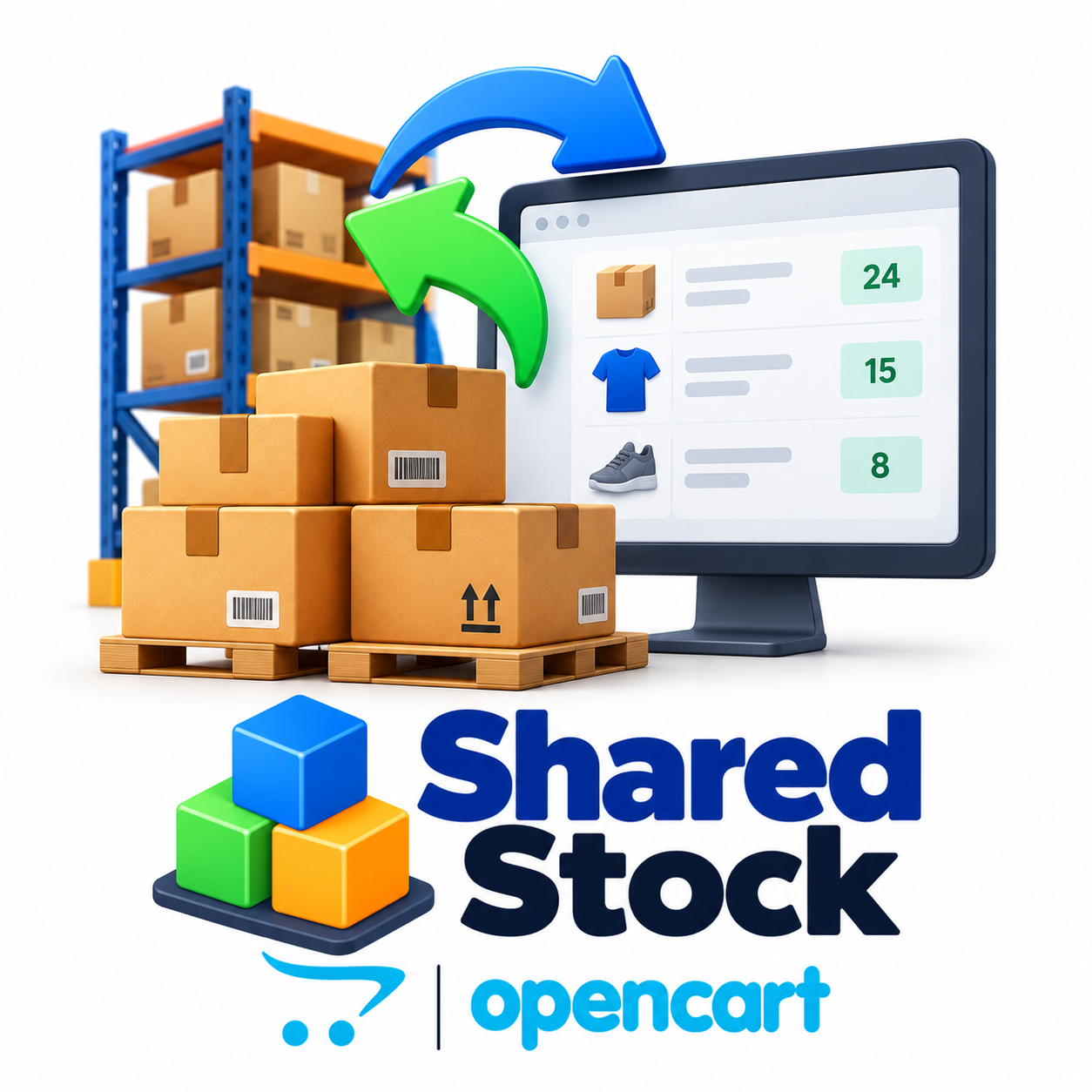 Shared Stock для OpenCart — один залишок для кількох товарів і значень опцій без перепродажу