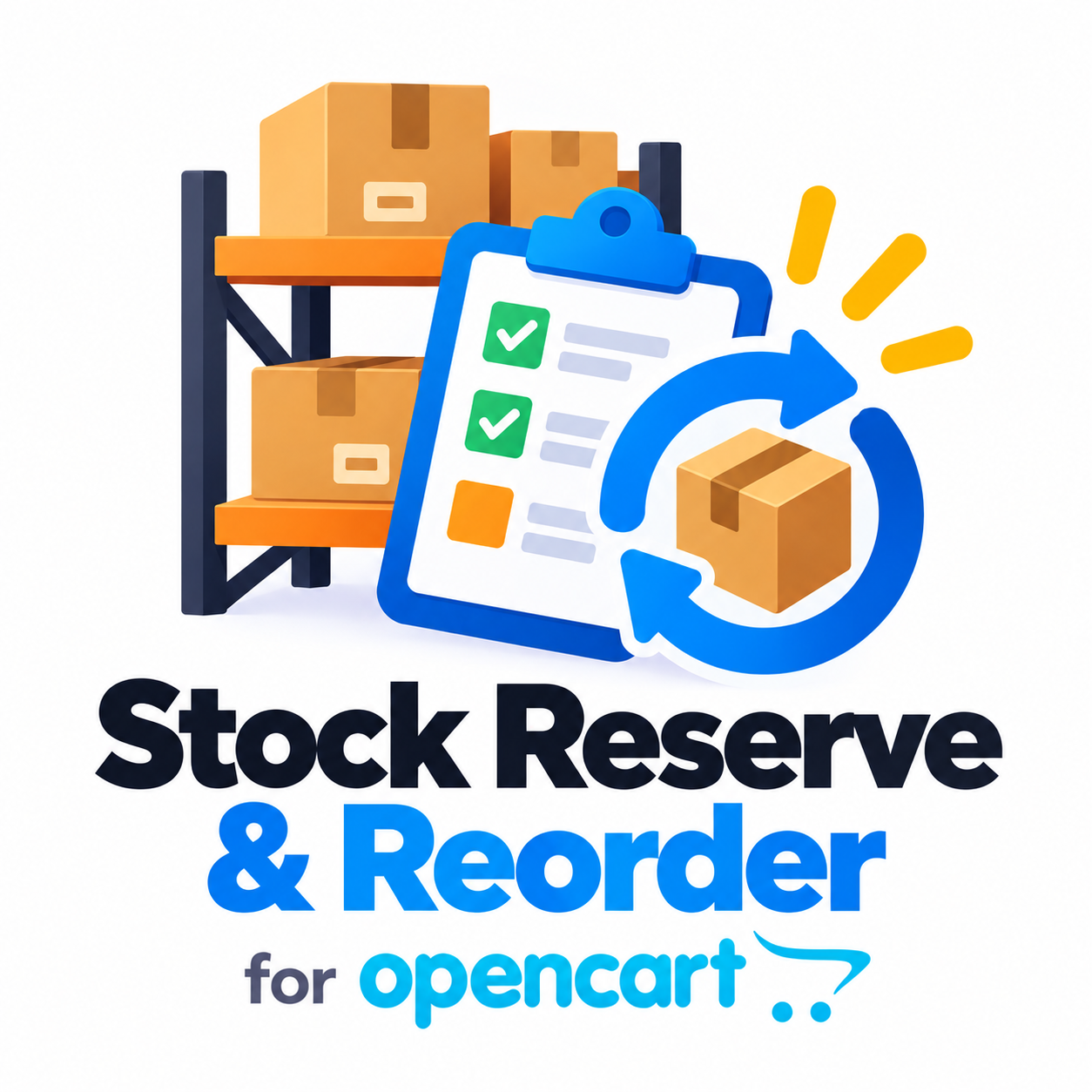 Stock Reserve & Reorder для OpenCart — фізичний залишок, резерв замовлень і точка дозамовлення